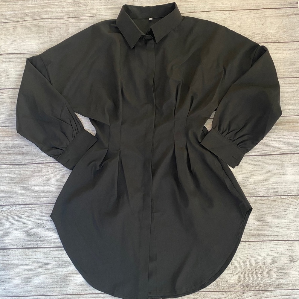 Black collar dress